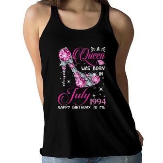 Queens Are Born In July 1994 Queens 27Th Birthday For Girl Women Flowy Tank | Mazezy