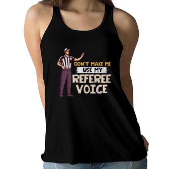 Referee Ref Gift Whistle Women Kids Soccer Women Flowy Tank | Mazezy