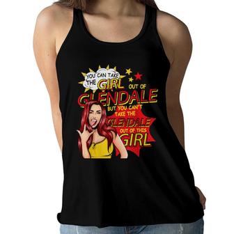 Retro Girl From Glendale Comic Style Glendale Girl Women Flowy Tank | Mazezy