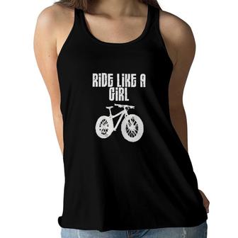 Ride Like A Girl Mountain Biking Women Flowy Tank | Mazezy