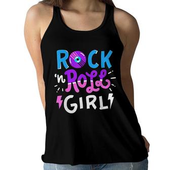 Rock N Roll Girl Music Women Flowy Tank | Mazezy AU