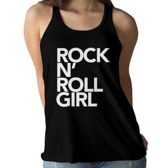 Rock N' Roll Girl Women Flowy Tank | Mazezy