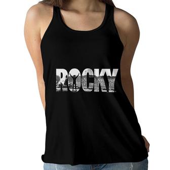 Rocky Logo Fill Graphic Women Flowy Tank - Seseable