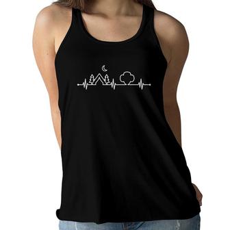Scout For Girls Heartbeat Scouting Lover Camping Women Flowy Tank | Mazezy