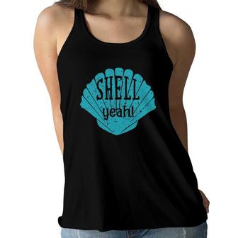 Shell Yeah Womens Funny Beachfor Men Kids Women Flowy Tank | Mazezy