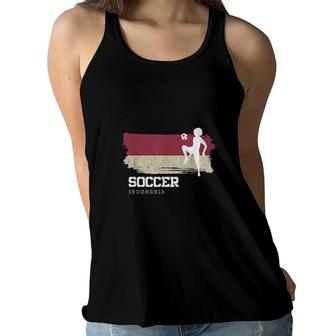 Soccer Indonesia Flag Football Womens Soccer Girls Women Flowy Tank | Mazezy