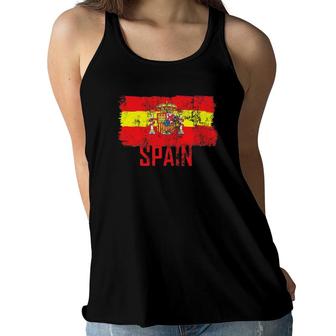 Spain Soccer Jersey Style Madrid Espana Men Women Kids Women Flowy Tank | Mazezy
