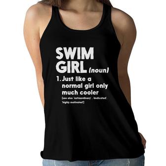 Swim Girl Definition Normal Only Cooler Women Juniors Girls Women Flowy Tank | Mazezy