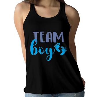 Team Boy Gender Reveal Party Baby Shower Pregnancy Women Flowy Tank | Mazezy CA