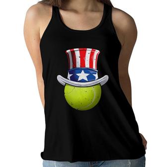 Tennis Uncle Sam 4Th Of July Kids Boys American Flag Women Flowy Tank | Mazezy