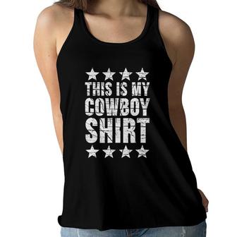 This Is My Cowboy Gift Women Flowy Tank | Mazezy
