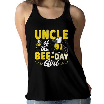 Uncle Of The Bee Day Girl Hive Party Matching Birthday Premium Women Flowy Tank
