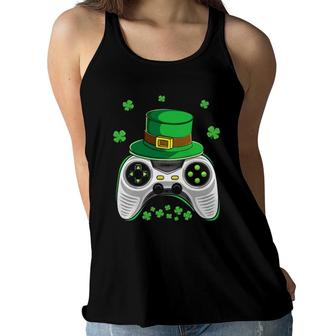 Video Game Controller Irish Gamer Boys St Patrick's Day Men Women Flowy Tank | Mazezy