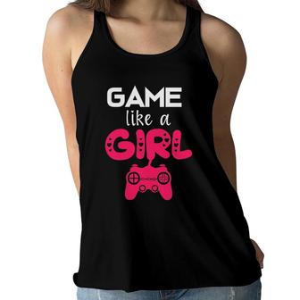 Video Game Girl Gift For Gamer Girl Women Flowy Tank | Mazezy