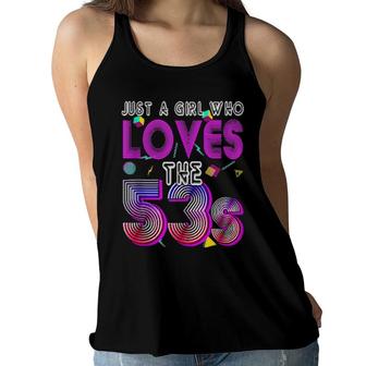 Vintage 1953 Birthday Just A Girl Who Love The 53S Costume Women Flowy Tank | Mazezy