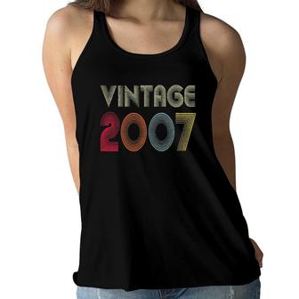 Vintage 2007 Funny 15 Years Old Boys And Girls 15Th Birthday Women Flowy Tank | Mazezy