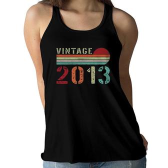 Vintage 2013 Funny 9 Years Old Boys And Girls 9Th Birthday Women Flowy Tank | Mazezy