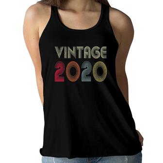 Vintage 2020 Funny 2 Years Old Boys And Girls 2Nd Birthday Women Flowy Tank | Mazezy