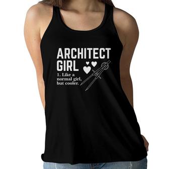 Womens Architect Girl Like A Normal Girl But Cooler V Neck Women Flowy Tank | Mazezy
