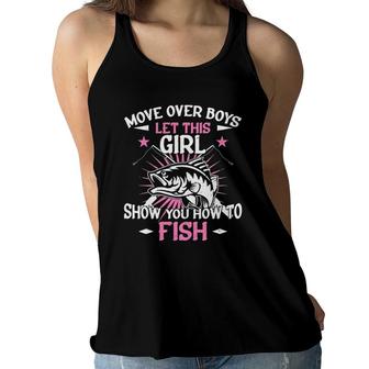 Womens Funny Fishing Let This Girl Show You How To Fish Women Flowy Tank | Mazezy
