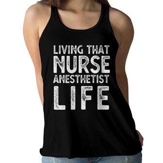 Womens Nurse Anesthetist Crna Christmas Birthday Gifts For Women Women Flowy Tank - Seseable