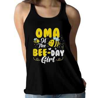 Womens Oma Of The Bee Day Girl Hive Party Matching Birthday Women Flowy Tank