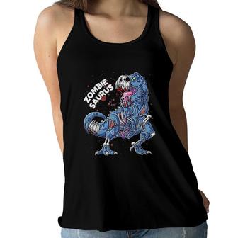Zombie Saurus Kids Dinosaur T Rex Gifts Women Flowy Tank | Mazezy