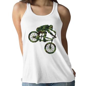 Bmx Biker Camouflage Camo Biking Gift Men Women Boys Kids Women Flowy Tank | Mazezy
