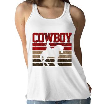 Cowboy Rodeo Horse Gift Country Women Flowy Tank | Mazezy