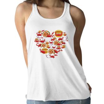 Crab Heart Lovers Seafood Fan For Men Women Kids Crabs Sea Women Flowy Tank