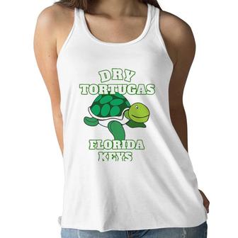 Cute Kids Florida Keys Dry Tortugas Turtle Souvenir Women Flowy Tank | Mazezy