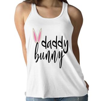 Daddy Bunny Ears Easter Pregnancy Announcement Women Flowy Tank - Seseable
