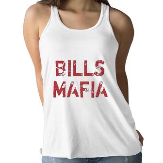 Expression Distressed Bills Mafia Red Print Mens Women Flowy Tank - Seseable
