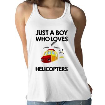 Funny Helicopter Gift Boys Toddler Kids Men Pilot Aviator Women Flowy Tank | Mazezy