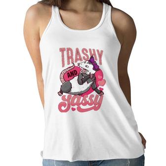 Funny Opossum Trashy And Sassy Possum Women Girl Women Flowy Tank | Mazezy