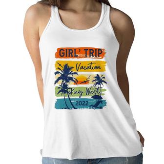 Girl's Trip Key West Florida 2022 Vacation Friend Girls Women Flowy Tank | Mazezy