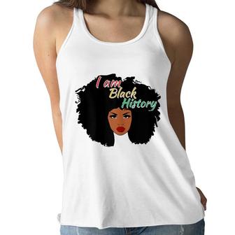 I Am Black History Girl Women Flowy Tank | Mazezy