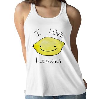 I Love Lemons Cute For Girlfriend Boyfriend Women Flowy Tank | Mazezy