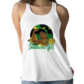 Jamaica Girl Jamaican Mujer Jamaican Flag Women Flowy Tank | Mazezy