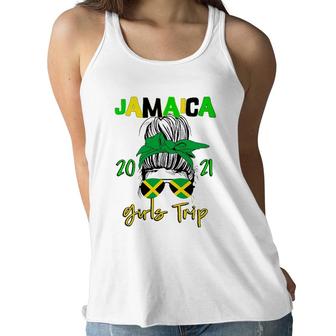 Jamaica Girls Trip Vacation Travel Matching 2021 Ver2 Women Flowy Tank | Mazezy