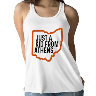 Just A Kid From Athens Ohio Cincinnati Burr Oh Women Flowy Tank | Mazezy