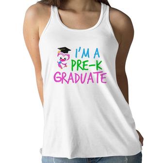 Kids Cute Preschool Graduation Prek Graduate Girl Women Flowy Tank | Mazezy