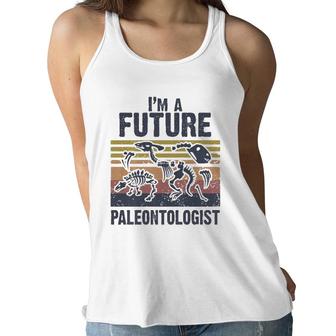 Kids I'm A Future Paleontologist Vintage Paleontology Dinosaurs Premium Women Flowy Tank | Mazezy