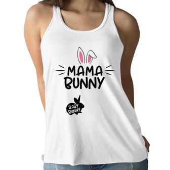 Mama Baby Bunny Easter Pregnancy Announcement Women Flowy Tank - Seseable