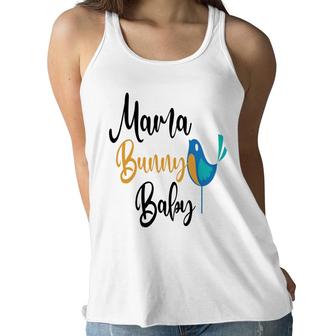 Mama Bunny Baby Easter Pregnancy Announcement Women Flowy Tank - Seseable