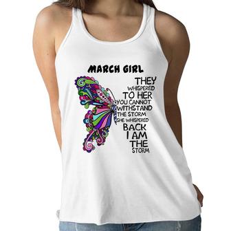 March Girl I Am The Storm Women Flowy Tank | Mazezy