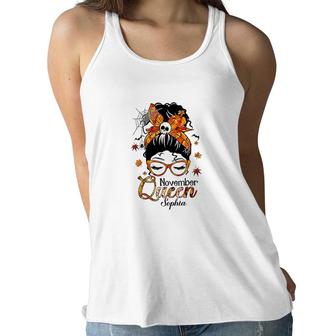 November Queen A Queen Was Born In It Is My Birthday Women Flowy Tank | Seseable UK