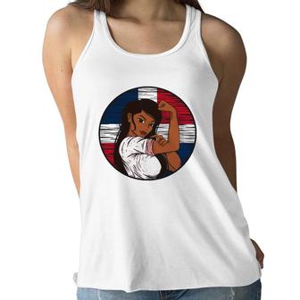 Patriotic Dominican Republic Flag Proud Dominican Girl Women Flowy Tank | Mazezy