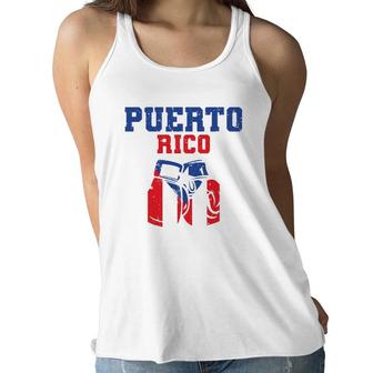 Puerto Rican Flag Boxing Gloves Rico Pride Gift Men Boy Kids Women Flowy Tank | Mazezy