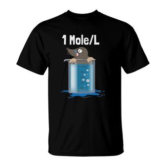 1 Mole - Funny Chemistry Humor Science Teacher Pun T-Shirt | Mazezy